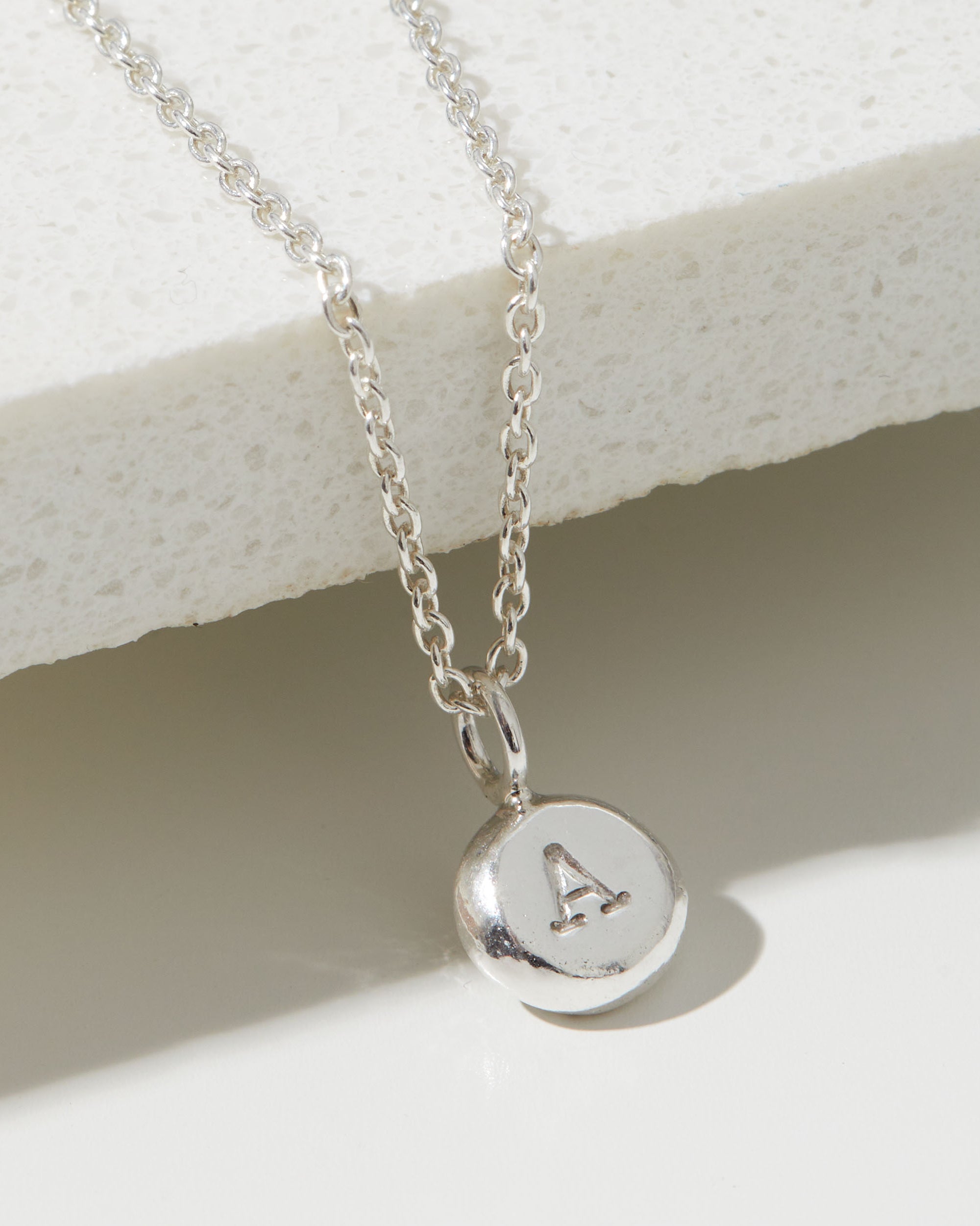 Sterling silver initial pendant