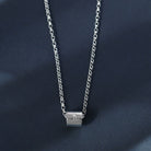 Silver Nordic Rune bead on silver chain. Designed and made by Hannah Weston, UK.